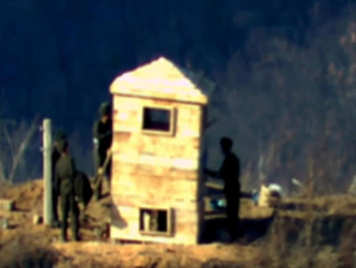 A North Korea guard post picture by South Korea military along the DMZ (South Korean Defence Ministry/AF)