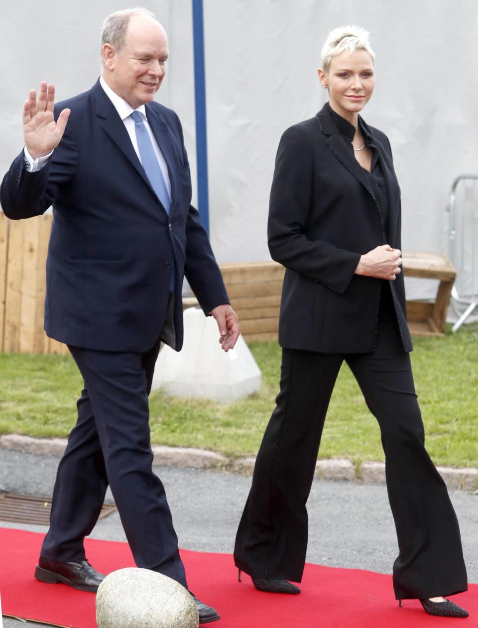 Prince Albert II and Princess Charlene of Monaco attend the opening of the new exhibition `Sailing the Sea of Science` at the Framm Museum