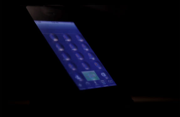 A new touch screen display can morph buttons on command for smartphones or other mobile computing devices.