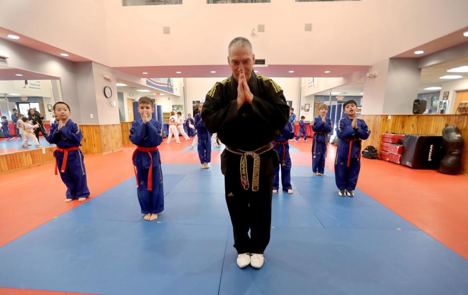 Master Chris Berlow, owner of United Martial Arts Center, teaches a taekwondo class at the school's Briarcliff Manor location Feb. 25, 2019. A second site is in Shrub Oak. Berlow worked with The Acceleration Project, a nonprofit that has helped more than1 00 small businesses with their consulting expertise in Westchester over the past few years.