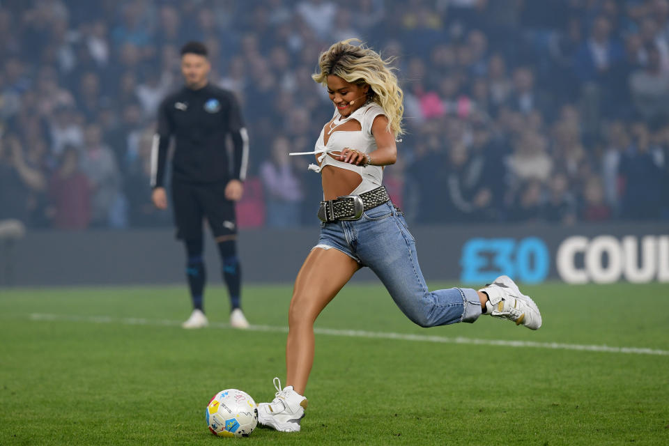 Ora kicking a ball on the field. (Photo: Darren Walsh via Getty Images)
