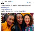 <p>The Sugazz, un trio féminin, régale en s’attaquant à “American Boy” d’Estelle et Kanye West.</p>