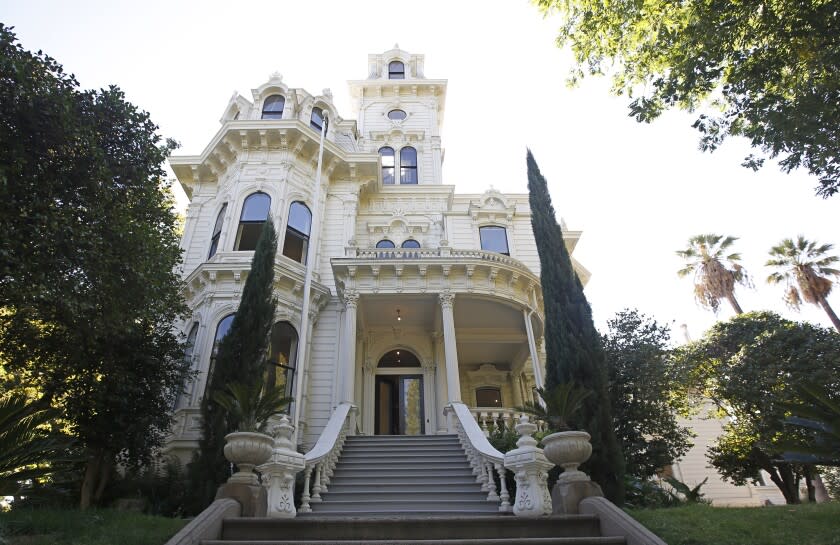 The Old Governor's Mansion State Historic Park is seen in Sacramento, Calif., Friday, Oct. 16, 2015. The governor's office announced, Friday, that Gov. Jerry Brown, his wife, Anne Gust Brown and their two dogs will move into the mansion after completion of a $1.6 million renovation, later this year. The mansion, built in 1877, has not housed a chief executive since Ronald Reagan in 1967. (AP Photo/Rich Pedroncelli)