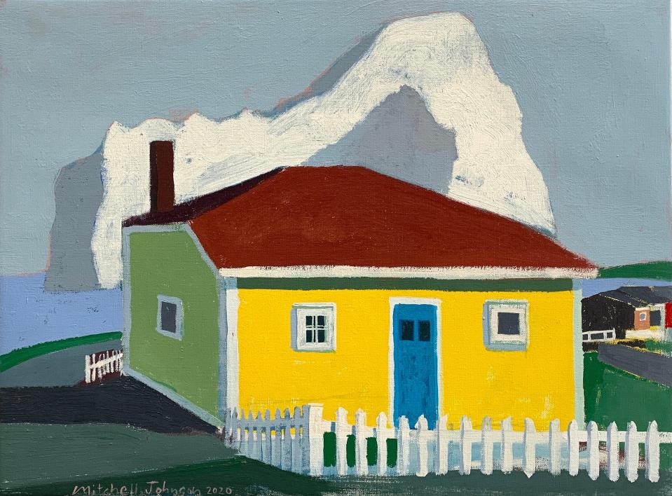 Bonavista Yellow (Iceberg) from 2020 is among the paintings by Mitchell Johnson that are on display at Truro Center for the Arts at Castle Hill.
