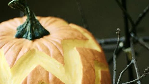 Chevron Carved Pumpkin