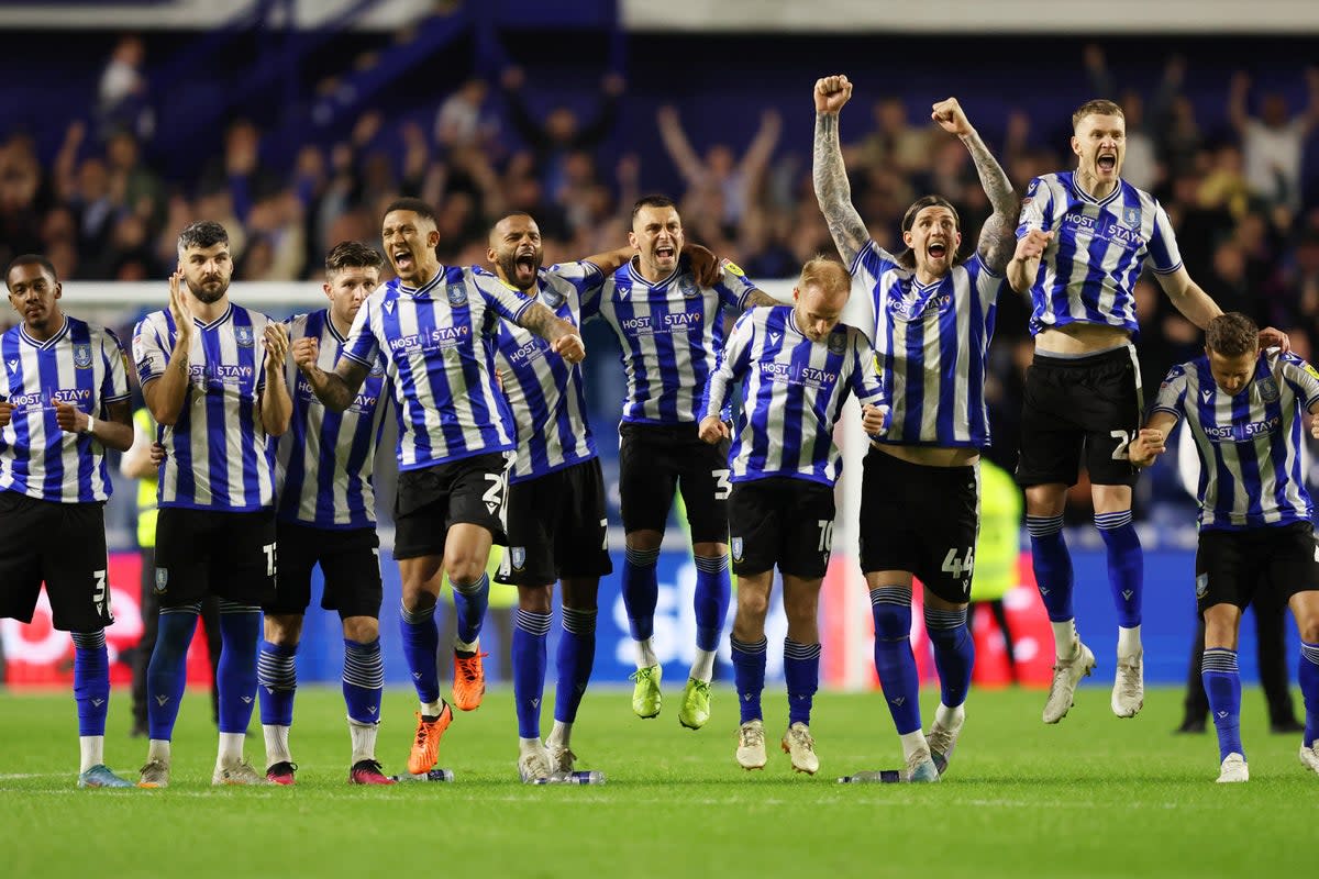 Greatest comeback: Sheffield Wednesday fought back from 4-0 down on aggregate to beat Peterborough and reach the League One play-off final on May 29  (Getty Images)