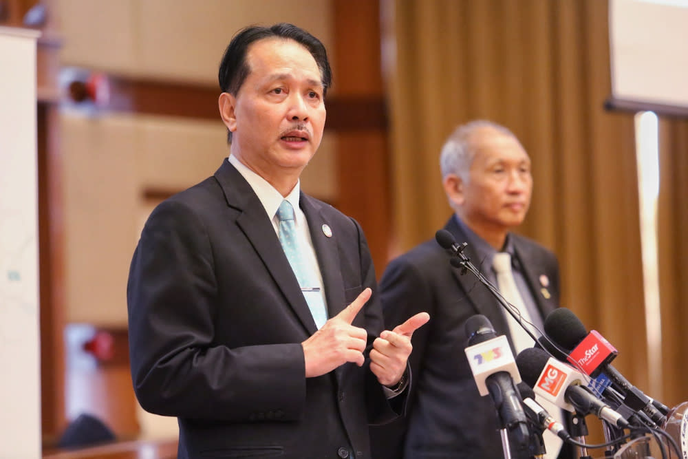 Health director-general Datuk Dr Noor Hisham Abdullah speaks at a press conference on Covid-19 in Putrajaya August 3, 2020. — Picture by Choo Choy May