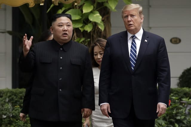 Donald Trump and North Korean leader Kim Jong Un