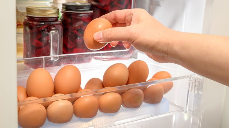 Eggs in the refrigerator 