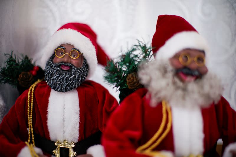 Christmas products are seen at Fuye toy factory following the coronavirus disease (COVID-19) outbreak in Yiwu