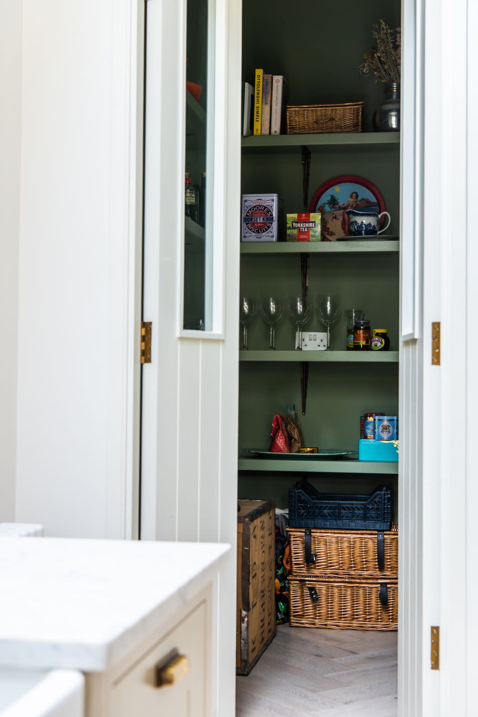 <p><a href="https://www.housebeautiful.com/uk/decorate/kitchen/g27318935/kitchen-larder-ideas/" rel="nofollow noopener" target="_blank" data-ylk="slk:Pantry or larder storage;elm:context_link;itc:0;sec:content-canvas" class="link ">Pantry or larder storage</a> is an essential part of any modern kitchen, and for 2022 the focus is – as British Standard by Plain English calls it – Peekaboo pantries.</p><p>'With pantries continuing to top kitchen wish lists, people are adding open shelving to slimline doors or a curtain to even the smallest of spaces to create mini ancillary spaces,' Adrian at British Standard explains.</p><p>Pictured: British Standard cupboards, <a href="https://britishstandardcupboards.co.uk/" rel="nofollow noopener" target="_blank" data-ylk="slk:British Standard by Plain English;elm:context_link;itc:0;sec:content-canvas" class="link ">British Standard by Plain English</a></p>