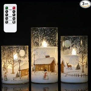 winter flameless candles