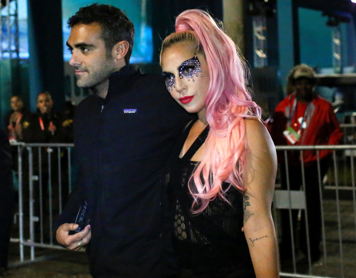 Lady Gaga, pictured at the Super Bowl in 2020, showed off her birthday gift from boyfriend Michael Polansky. (Photo: REUTERS/Marco Bello)