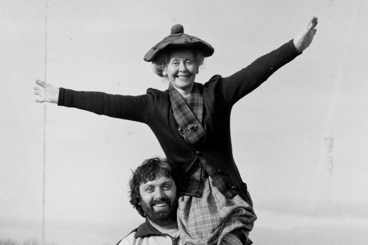 Gudrun Ure, with strongman Geoff Capes , in her heyday. <i>(Image: Tyne Tees)</i>