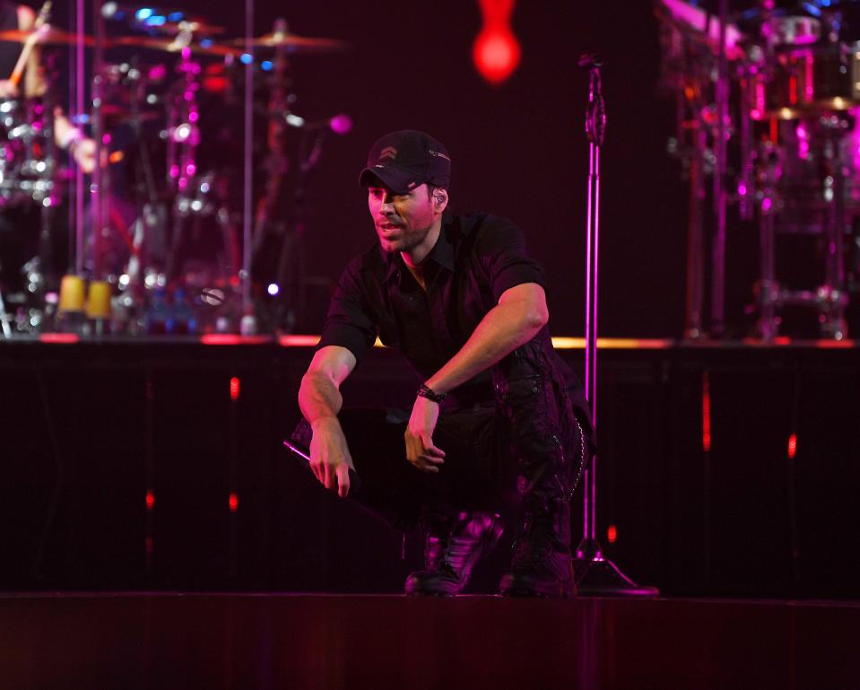 Enrique Iglesias joined with Ricky Martin for a tour that launched Sept. 25, 2021 in Las Vegas.