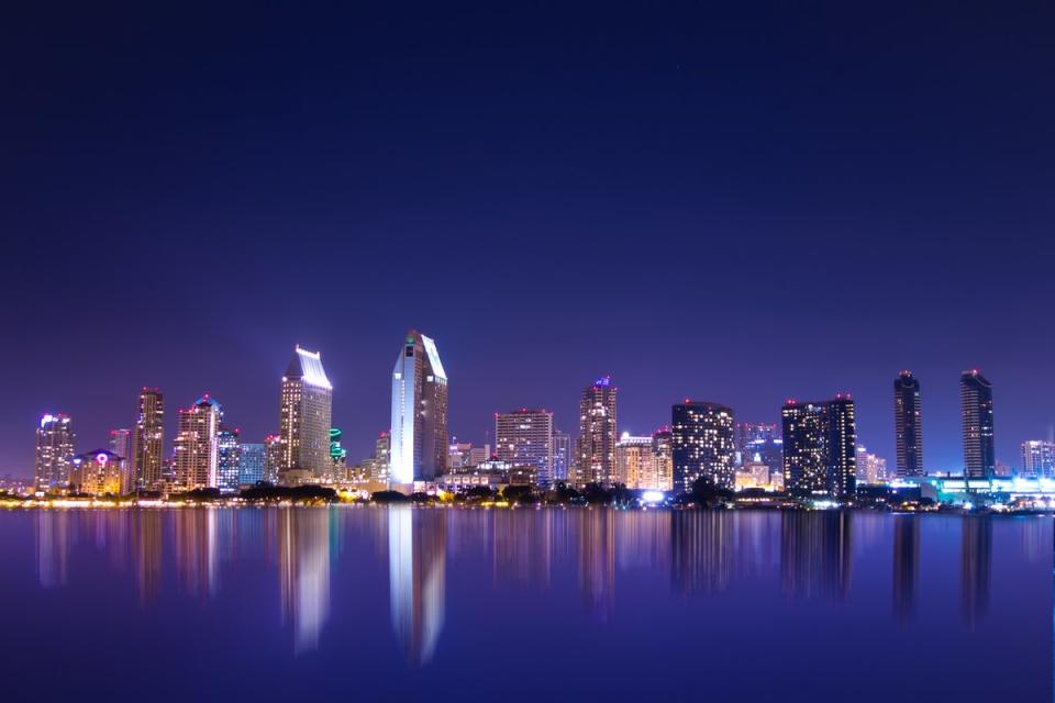 The San Diego skyline at night (Getty Images/iStockphoto)