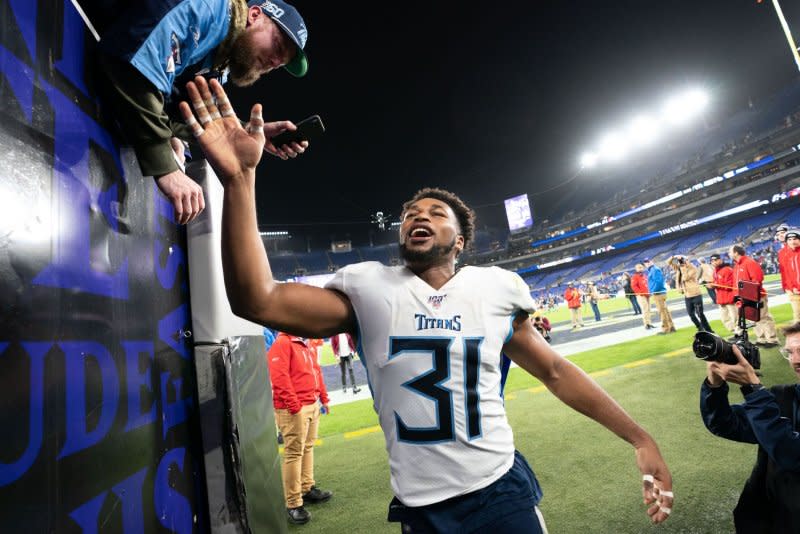 Safety Kevin Byard was a two-time All-Pro during his tenure with the Tennessee Titans. File Photo by Kevin Dietsch/UPI