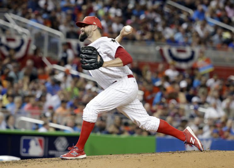 Pat Neshek is a free agent after this season but could be a valuable rental. (AP)