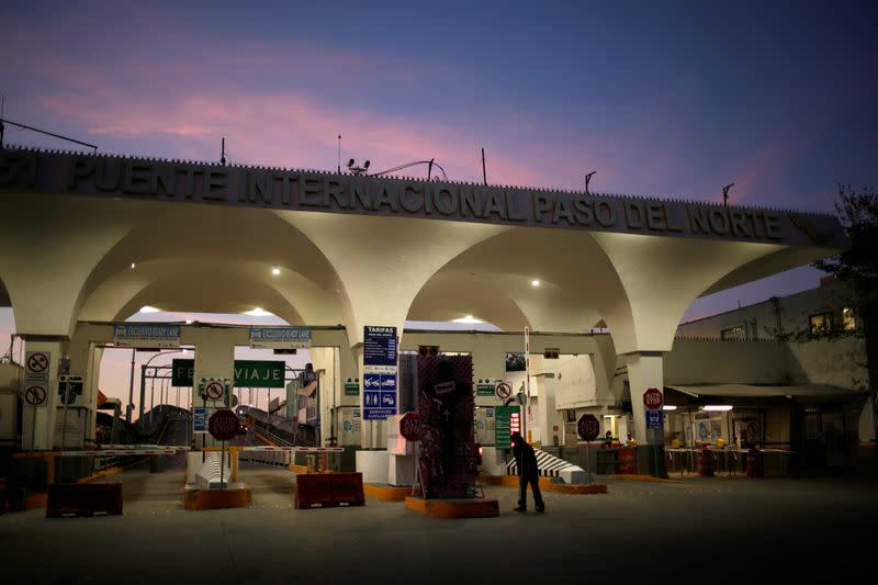 A general view of the Paso del Norte International Border Bridge in Mexico