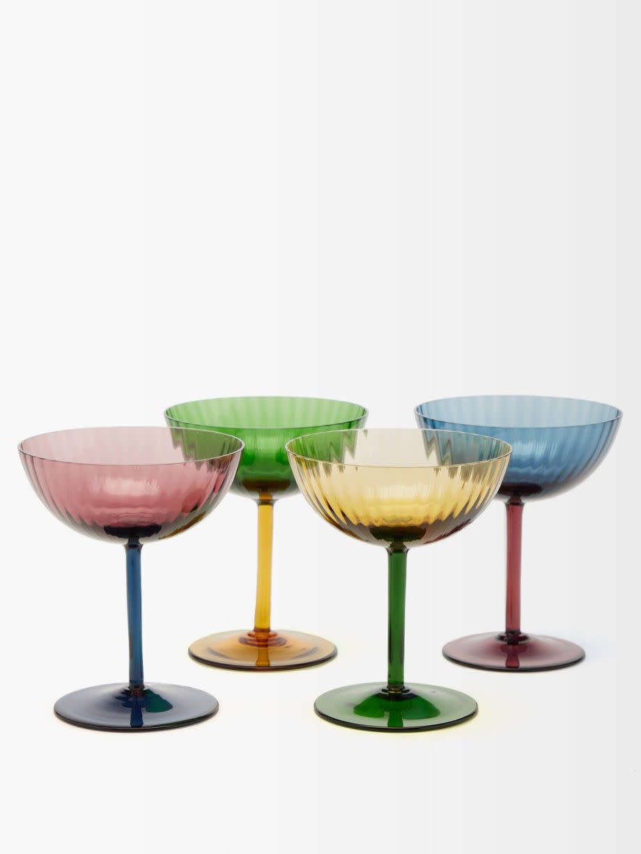 1) Glass Champagne Coupes