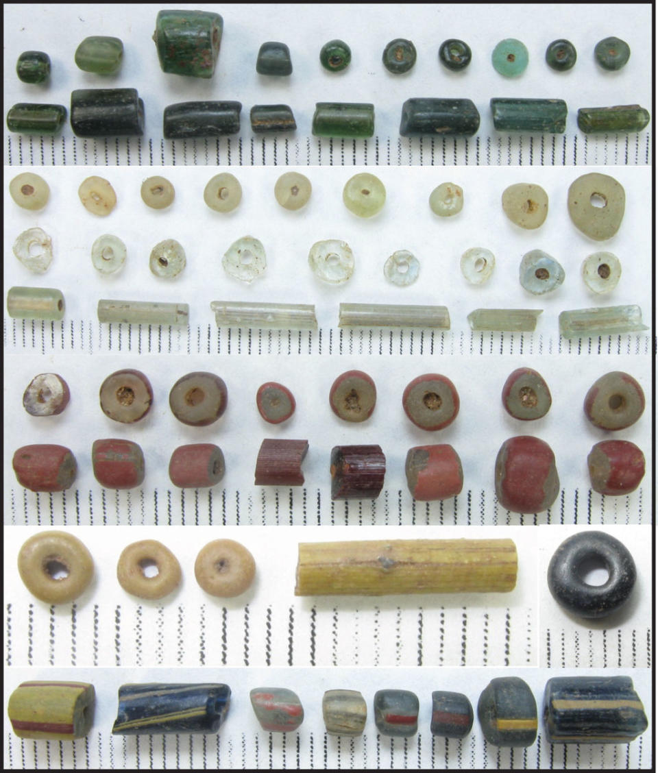 Ancient beads found at Ile-Ife. <cite>Babalola, A.B.</cite>