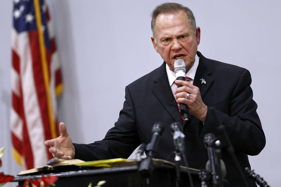 GOP Senate candidate Roy Moore has denied multiple allegations&nbsp;that he preyed&nbsp;on teenage girls by portraying those accusations&nbsp;as a partisan attack. (Photo: Jonathan Bachman via Getty Images)