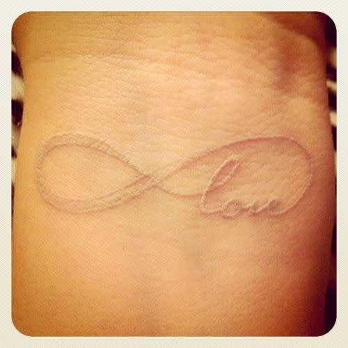 white infinity tattoos