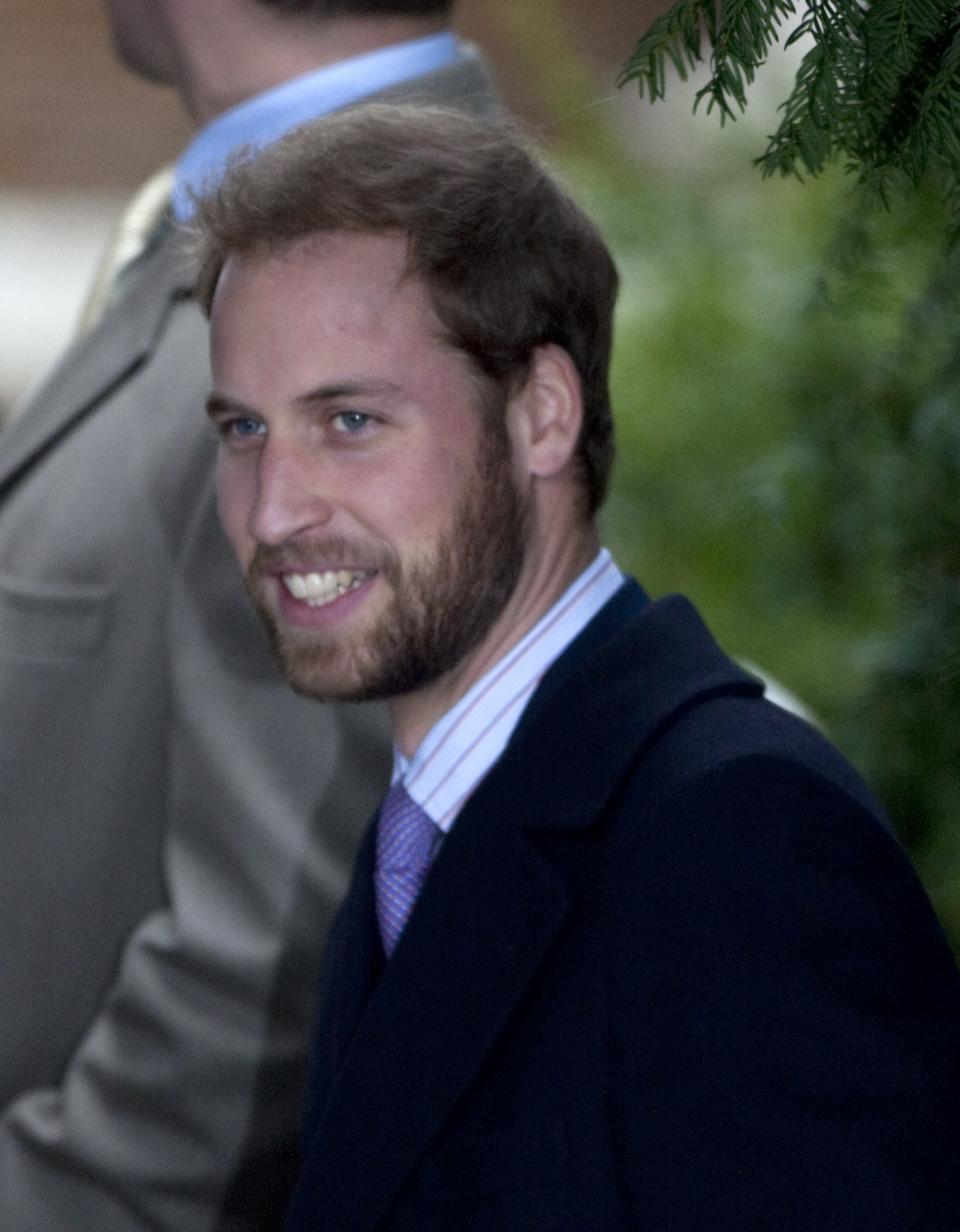 Prince William with a beard in 2008.