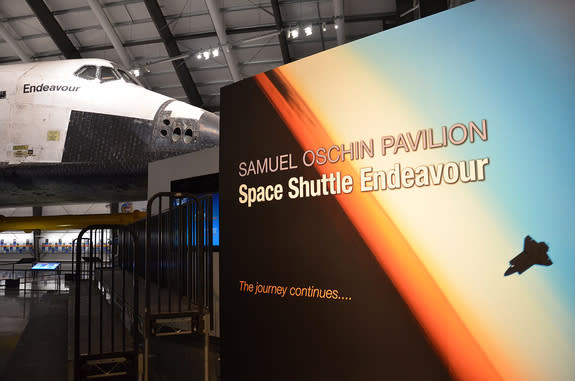 Space shuttle Endeavour is now on display at the California Science Center in Los Angeles. <a href="http://www.collectspace.com/news/news-103112b.html" rel="nofollow noopener" target="_blank" data-ylk="slk:See collectSPACE.com for more photos;elm:context_link;itc:0;sec:content-canvas" class="link ">See collectSPACE.com for more photos</a>.