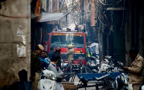 Delhi fire - Credit: AP