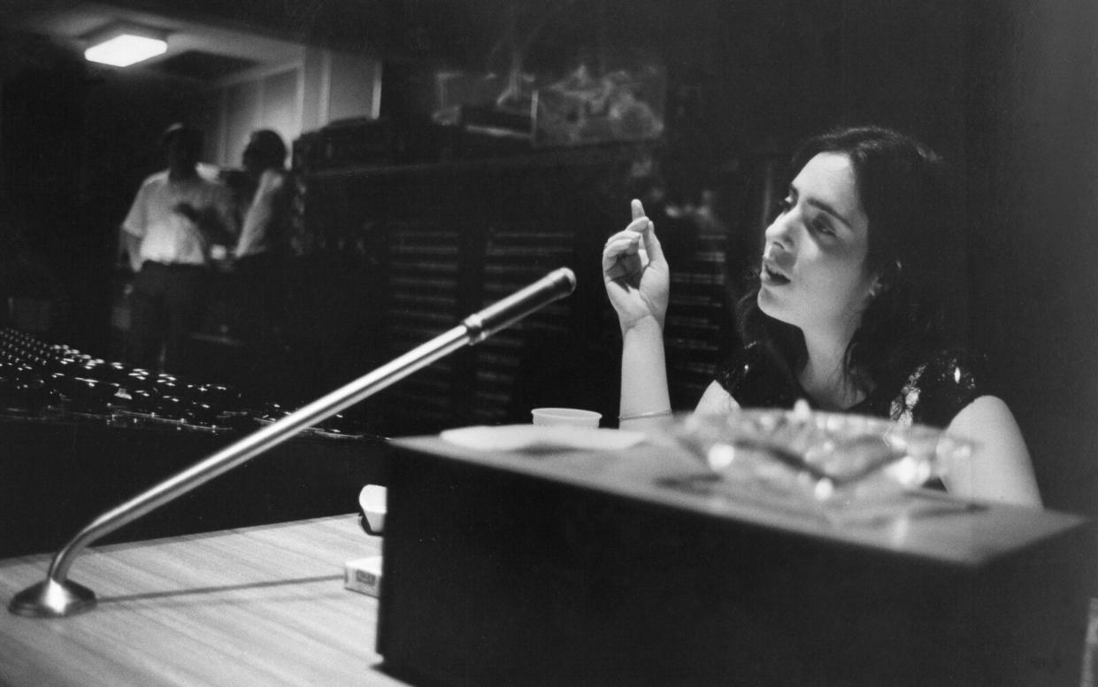 The singer-songwriter Laura Nyro in the studio in New York in 1968 - Getty