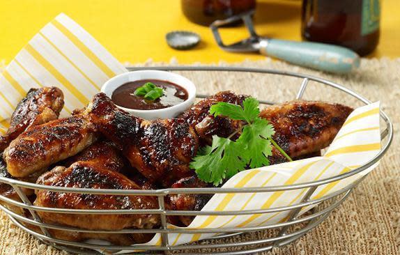 Chicken Wings with Grilled Ginger Plum Coulis