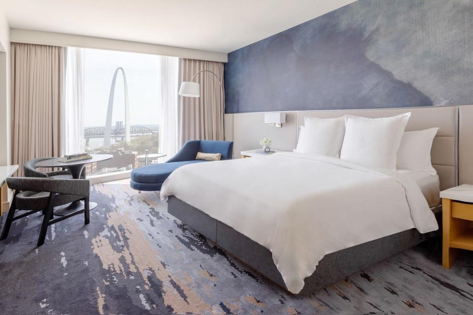 Room at the Four Seaons in St. Louis, MO were recently redone. Many include views of the Gateway Arch.