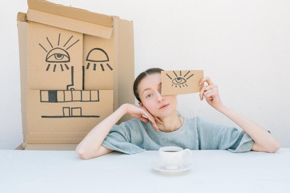 We can begin identifying how neurotypical privilege – the cultural and social dominance of neurotypical norms – drives masking and camouflaging. <a href="https://www.pexels.com/photo/woman-holding-a-cardboard-box-with-a-drawing-7304963/" rel="nofollow noopener" target="_blank" data-ylk="slk:Photo by Leeloo Thefirst/Pexels;elm:context_link;itc:0;sec:content-canvas" class="link ">Photo by Leeloo Thefirst/Pexels</a>, <a href="http://creativecommons.org/licenses/by/4.0/" rel="nofollow noopener" target="_blank" data-ylk="slk:CC BY;elm:context_link;itc:0;sec:content-canvas" class="link ">CC BY</a>