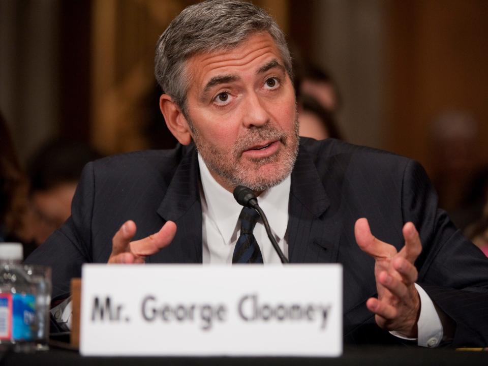 George Clooney testifies in a Senate hearing