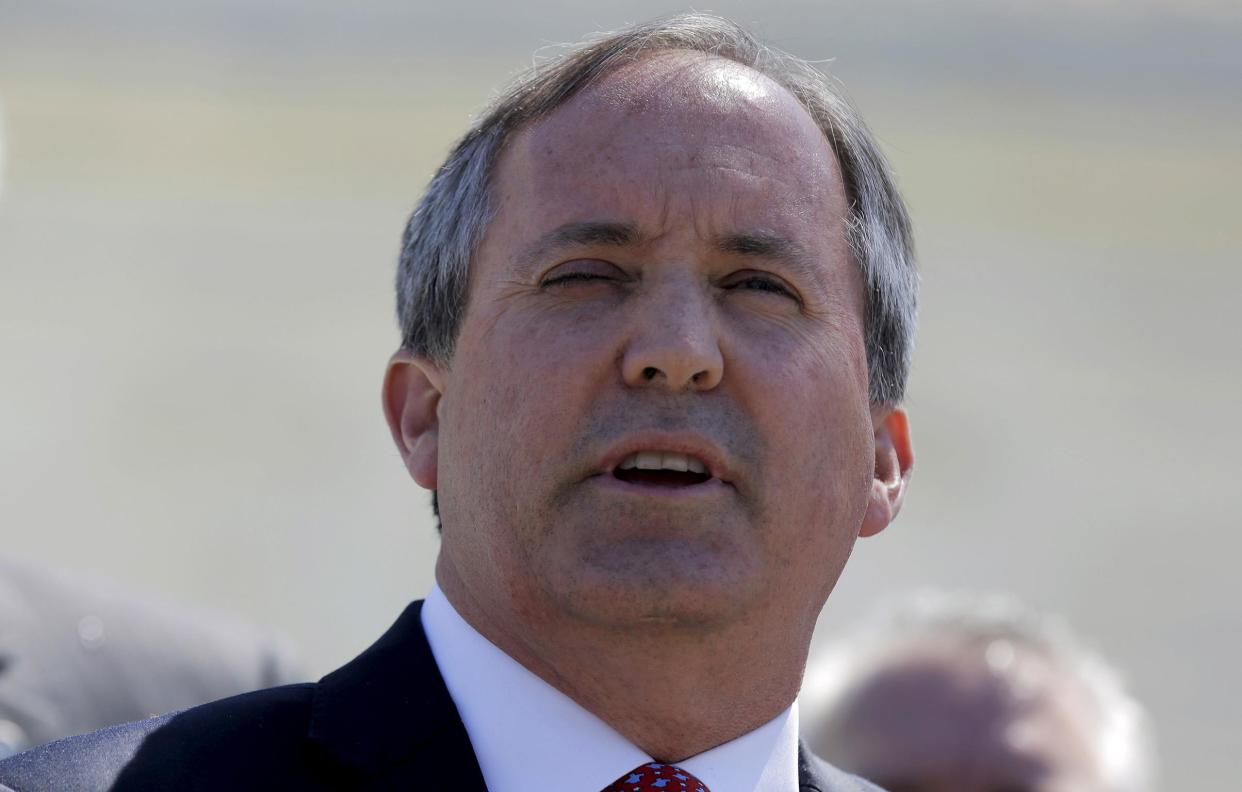 <p>Texas AG Ken Paxton has sued the Biden administration over its freeze on deportations</p>