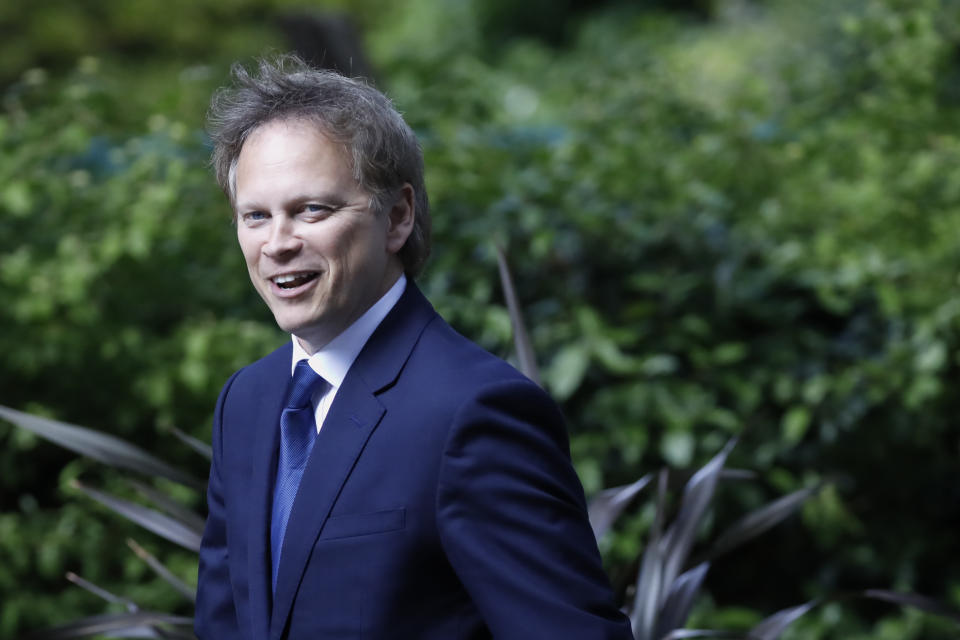 Britain's Transport Secretary Grant Shapps arrives at 10 Downing Street in central London on May 14, 2020. -  (Photo by Tolga AKMEN / AFP) (Photo by TOLGA AKMEN/AFP via Getty Images)