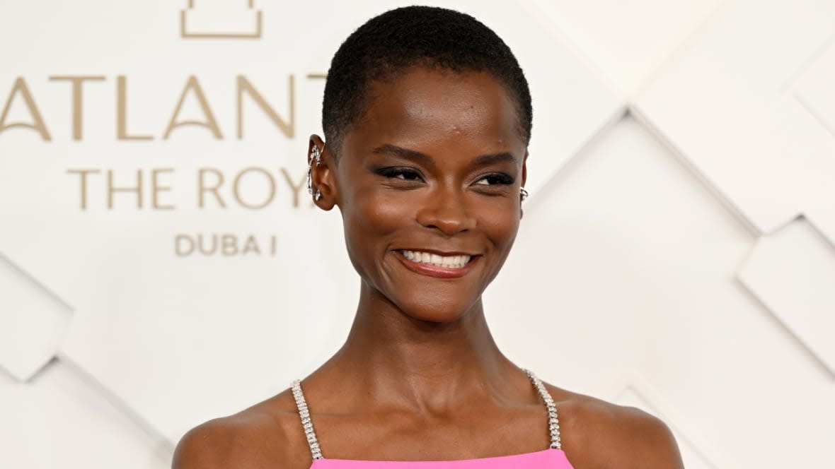 Letitia Wright attends the January “Grand Reveal Weekend” for Atlantis The Royal, Dubai’s new ultra-luxury hotel. In a new interview, the actress talked about the late actor Michael K. Williams. (Photo by Jeff Spicer/Getty Images)