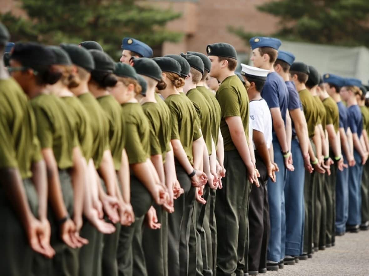 Army, sea and air cadets pictured at Canadian Forces Base Valcartier in Quebec. Military police report 257 sexual misconduct incidents at cadet camps and units from 2016 to 2019. (Daniel Coulombe/Radio-Canada - image credit)