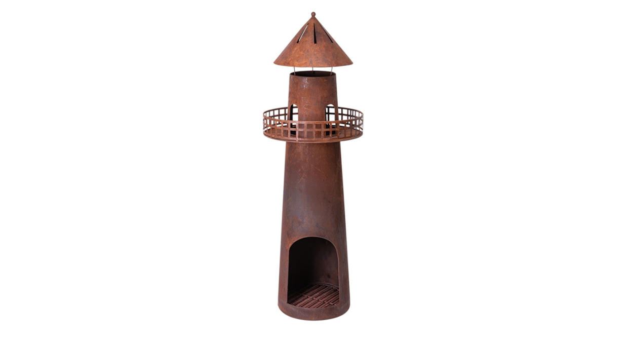 Lighthouse Metal Charcoal Chiminea