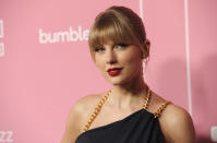 Taylor Swift arrives at Billboard's Women in Music at the Hollywood Palladium on Thursday, Dec. 12, 2019, in Los Angeles. (AP Photo/Chris Pizzello)