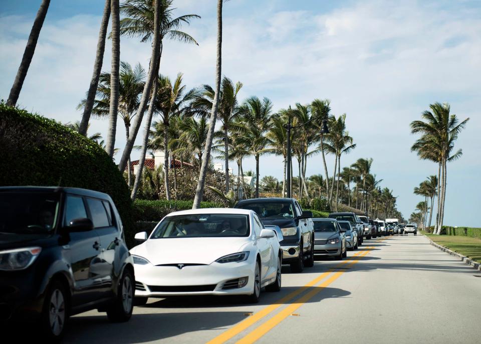 Southbound traffic was heavy on South Ocean Boulevard this past March 14.