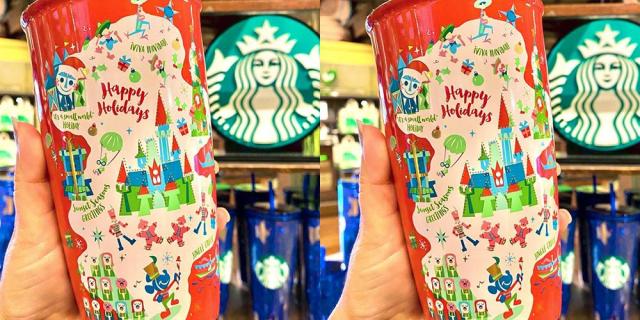 New Shimmering Blue Magic Kingdom Starbucks Tumbler Available - WDW News  Today