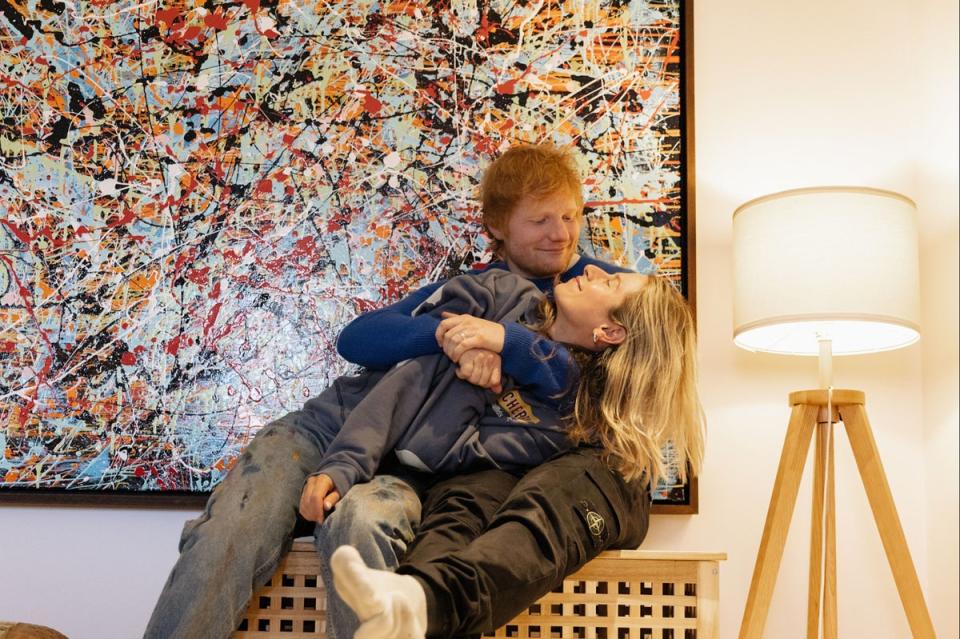 Sheeran and wife Cherry Seaborn (Sofi Adams)