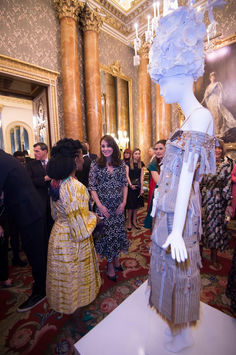 The scene inside Buckingham Palace