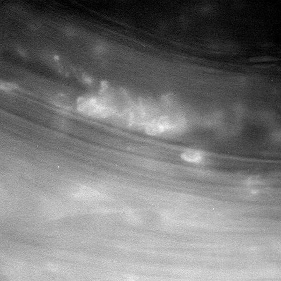 Saturn's atmosphere seen from closer than ever before - Credit: EPA