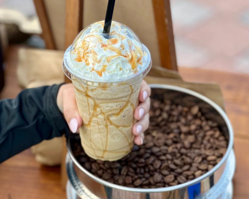 Caramel Macchiato from Beach Bros Coffee in Daytona Beach.