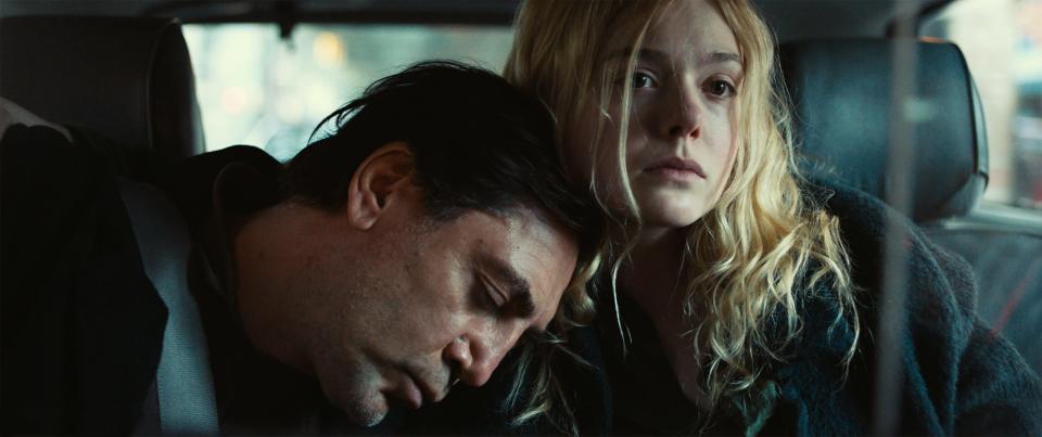 Javier Bardem stars as a man with dementia and Elle Fanning is his devoted daughter in "The Roads Not Taken."