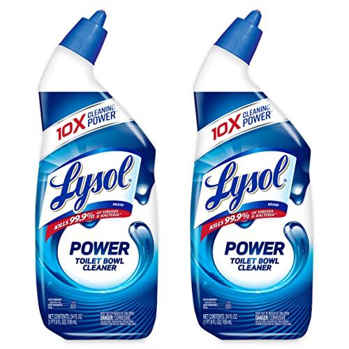 <p><strong>Lysol</strong></p><p>amazon.com</p><p><strong>$4.97</strong></p><p><a href="https://www.amazon.com/dp/B00371VM0Q?tag=syn-yahoo-20&ascsubtag=%5Bartid%7C2140.g.43316263%5Bsrc%7Cyahoo-us" rel="nofollow noopener" target="_blank" data-ylk="slk:Shop Now;elm:context_link;itc:0;sec:content-canvas" class="link ">Shop Now</a></p><p>This cleaner may require a bit of elbow grease when scrubbing the toilet, but for the price, it is still a top-rated toilet bowl cleaner. The angled neck bottle gets right under the toilet bowl rim. Claiming to kill 99.9% of viruses and bacteria, the dark blue cleaner clings to the bowl so it's also easy to see where it's applied.</p>