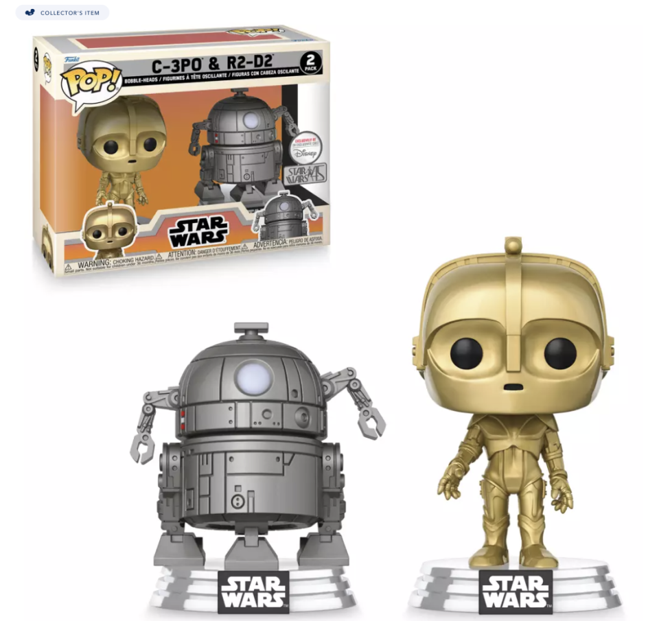 C-3PO and R2-D2 Pop! Vinyl Bobble-Head Figure Set by Funko &#x002013; Star Wars. PHOTO: ShopDisney